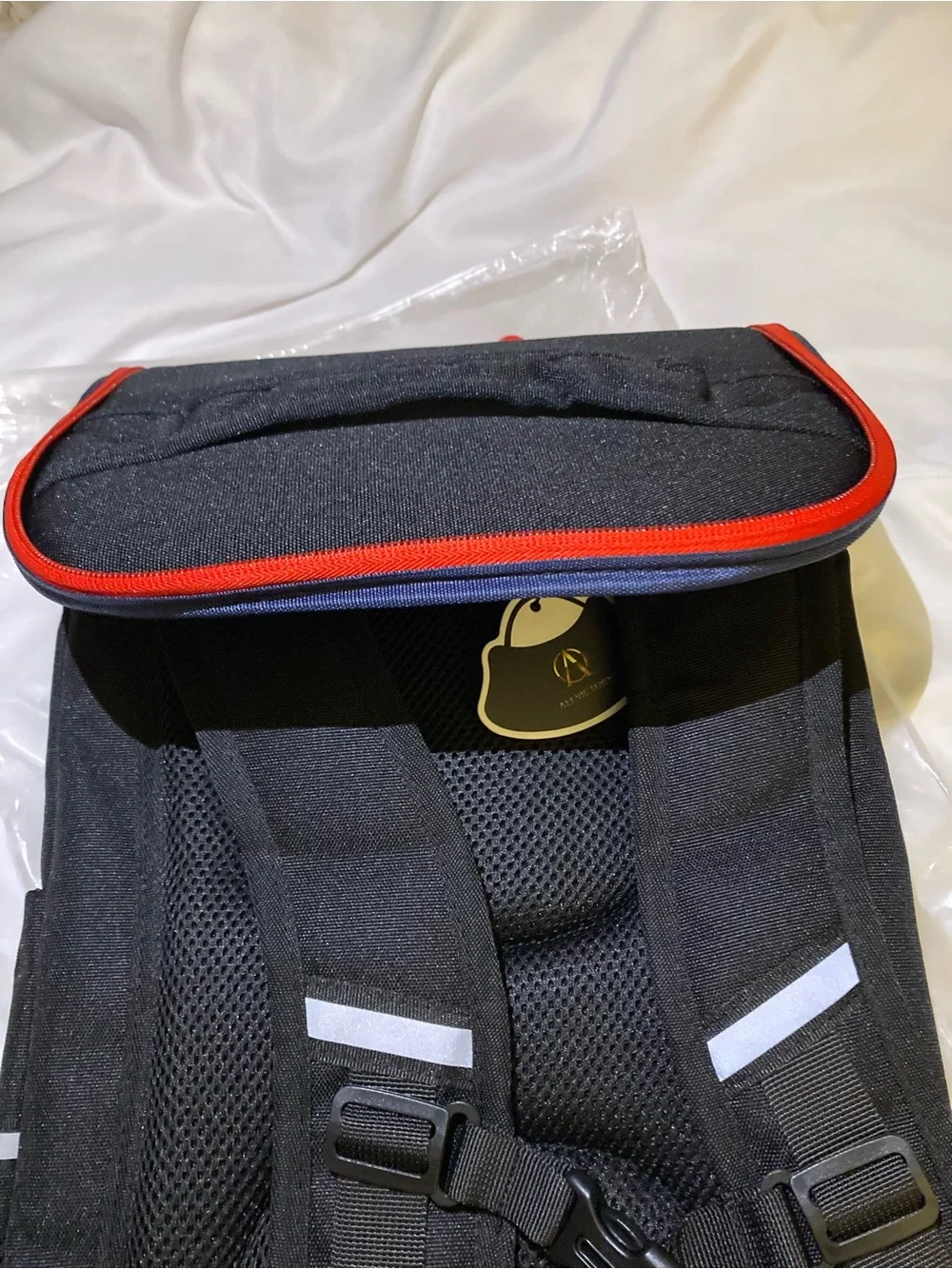 Punbeir Kids Black & Red Backpack with Astronaut Patch